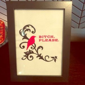 Framed Embroidered Print